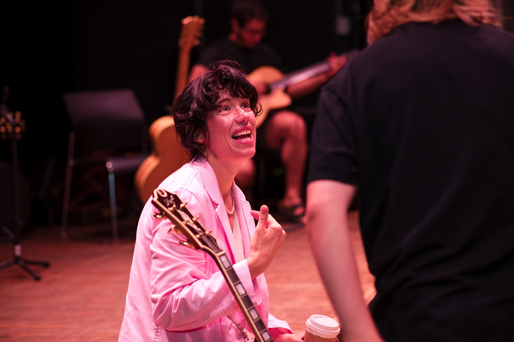 Singer-pianist Jen St Stjärna joining in at Brooklyn Guitar Feast II.