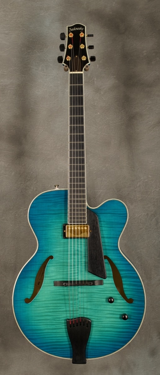 2017 Sadowsky Blue Jim Hall instrument photograph